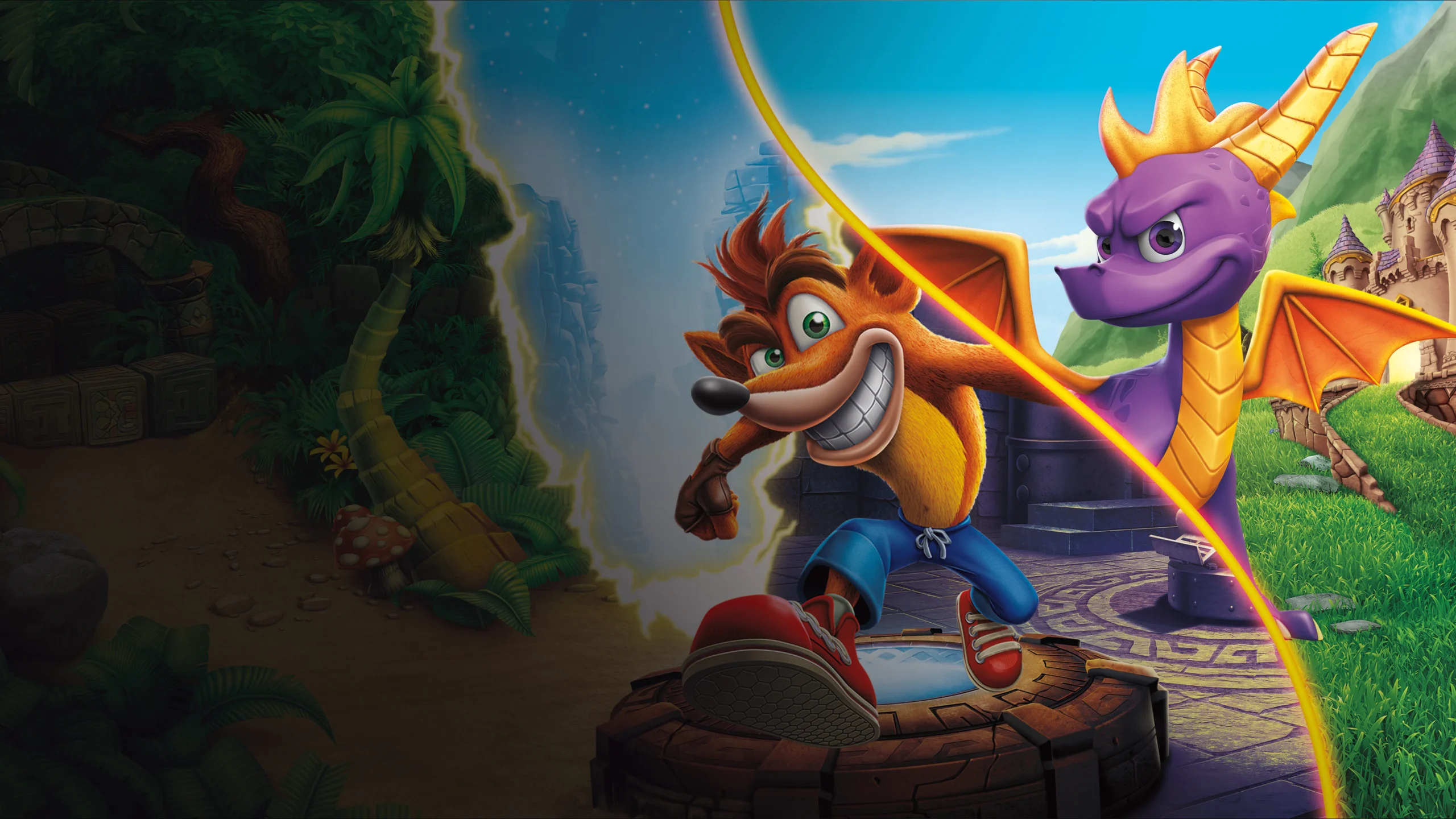 Pacote de jogo Spyro + Crash Remastered - PSN Mídia Digital
